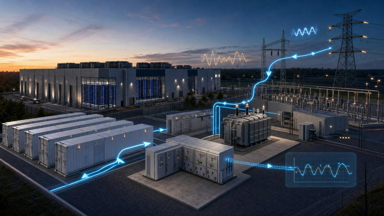Data Centers + Battery Storage: A New Grid Support Model